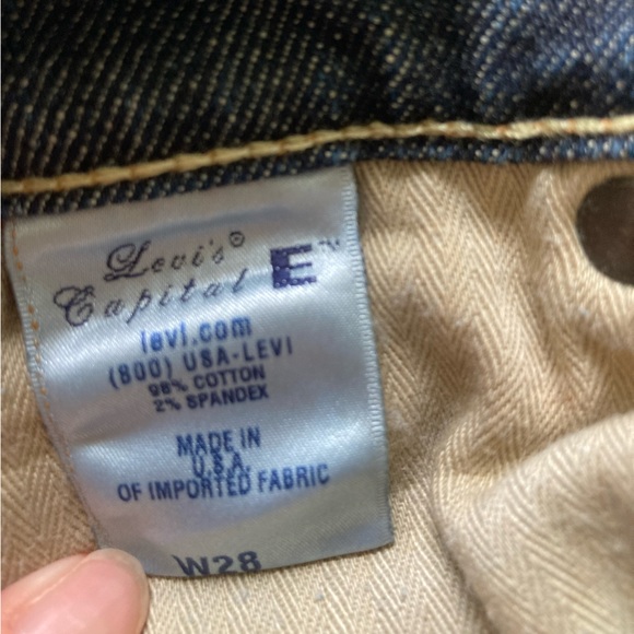 Levi’s Capital E Long Short Below the knee Skinny Jeans W28 - Picture 5 of 5